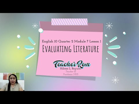 English 10 Quarter 2 Module 7 Characteristics of a Great Literature