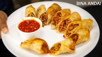बेस्ट स्प्रिंग रोल्स बनाने की विधि - restaurant spring rolls sheets recipe cookingshooking