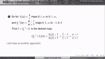 Week4Lecture4: Möbius transformatios, part II