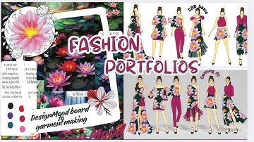How to create a Moodboard for fashion design portfolios! In Adobe illustrator #fashion #art #viral 