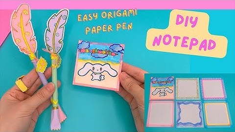 DIY Notepad | How To Make A Cute Notepad | DIY Easy School Supplies | Easy Origami Paper Pen