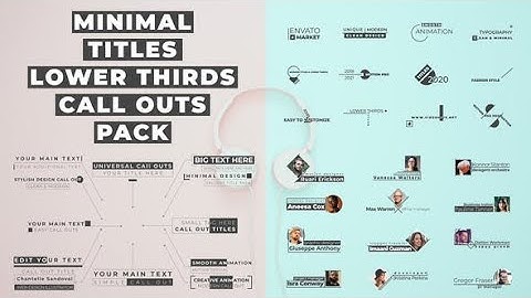 Minimal Titles Lower Thirds Call Outs Pack AFTER EFFECTS Template Videohive 26265247