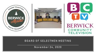 Select Board Meeting  2020-11-24