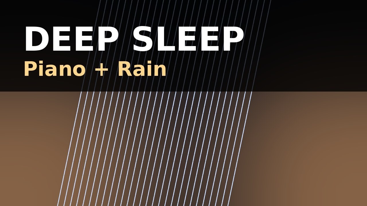 Can’t Sleep? 🌙 Soft Piano & Gentle Rain for Deep Sleep (3 Hours, No Thunder)