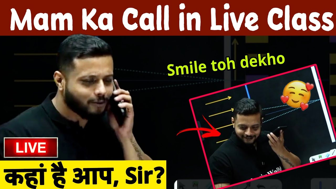 Mam Ka Call In Live Class 🥰 | RAJWANT SIR IN LIVE CLASS | Physicswallah | Live Class Me Call