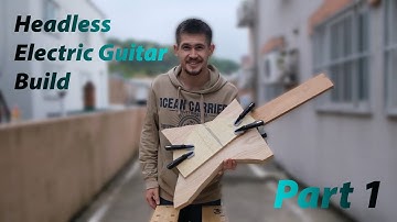 Headless Electric Guitar Build - Part 1 (Gluing in a "set-through" neck) #greatguitarbuildoff