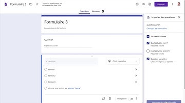 Google Forms : importer des questions