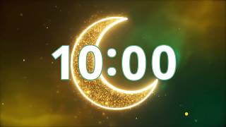 10 Minute Timer — Golden Crescent Moon & Glitter Moonlight + Soft Bell | Dreamy, Celestial, No Music screenshot 5