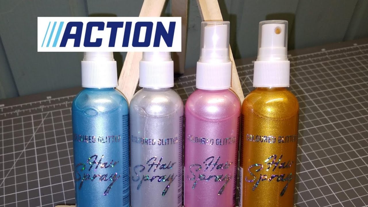 Glitter Hair Spray von Action auf Papier testen ~ geht das?