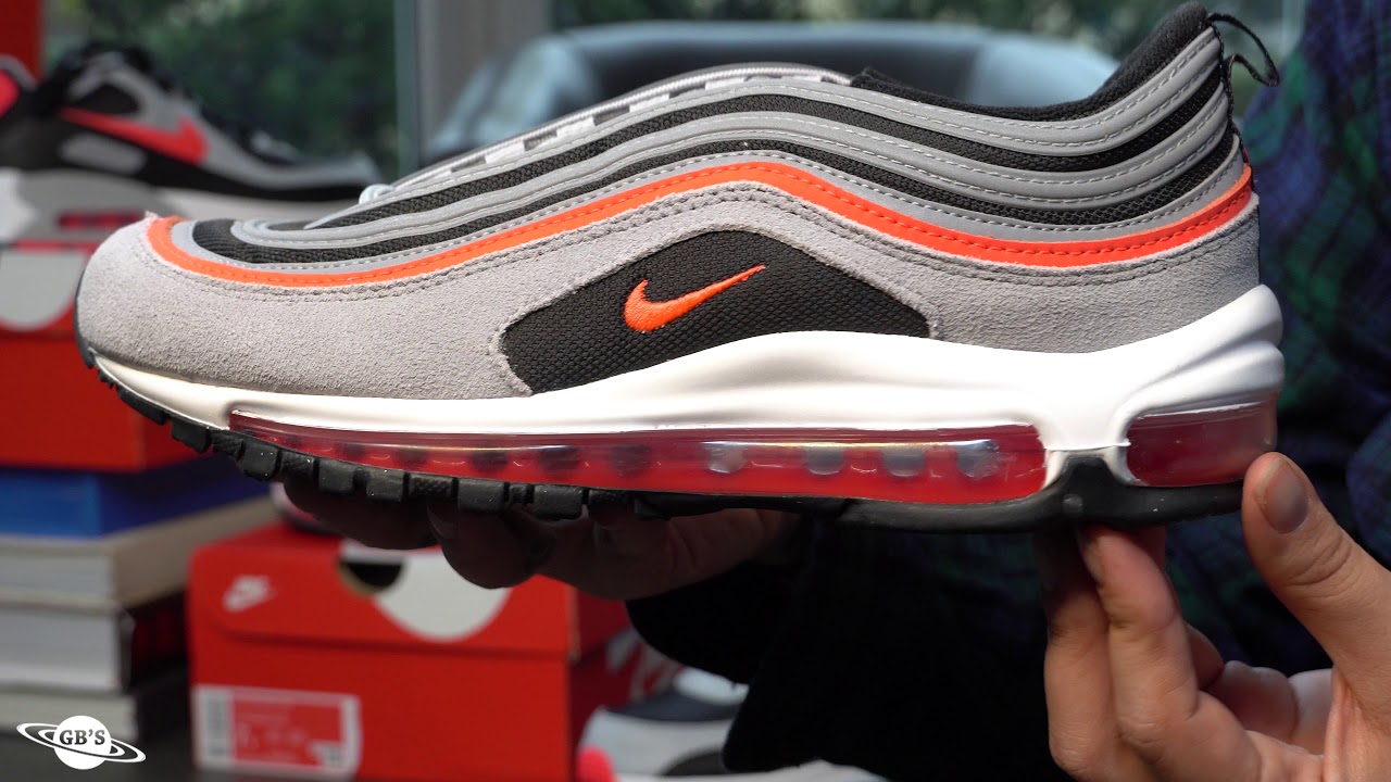 red and grey 97 air max