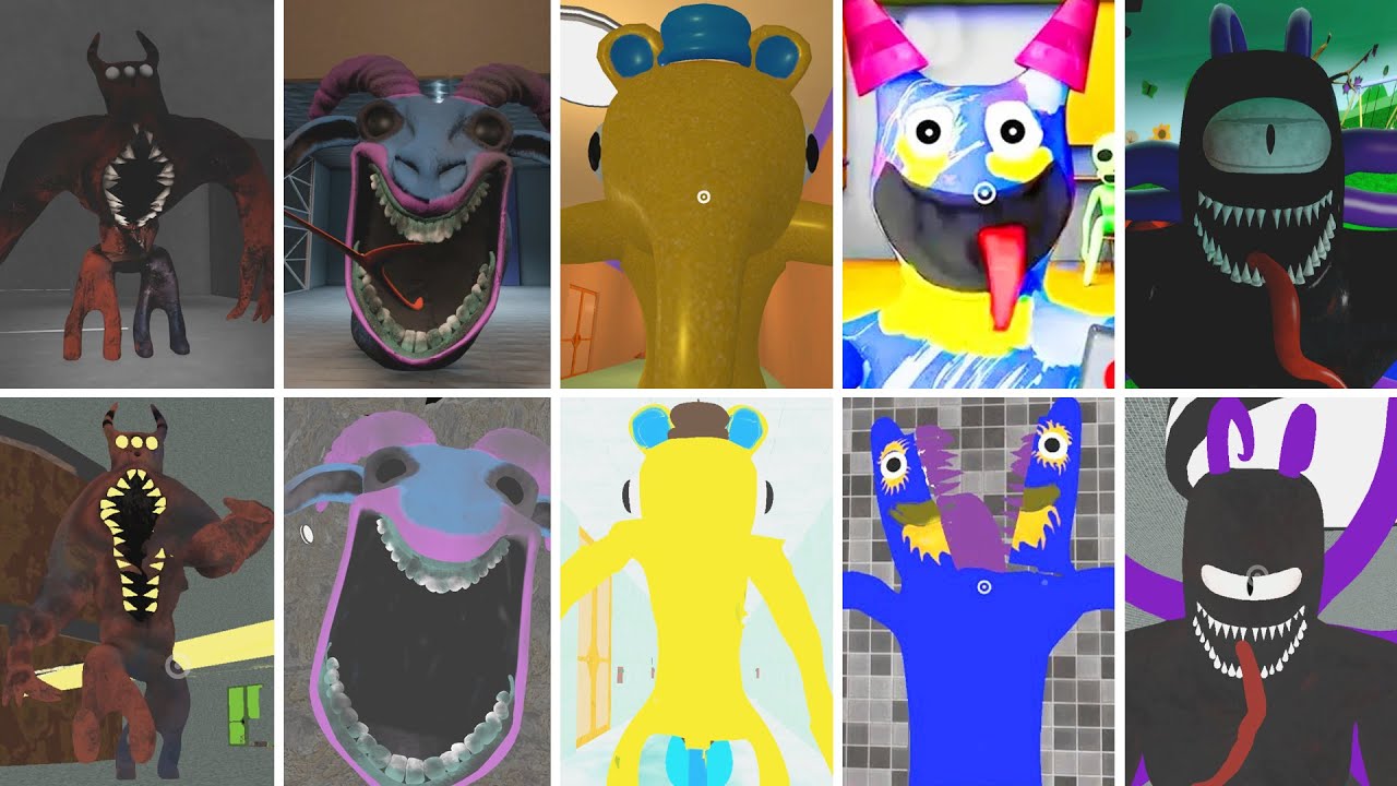 Моды для Garten of Banban 0,1,2,3,4,5,6,7,8,9: все боссы и все скримеры | Реальные игры против фа...