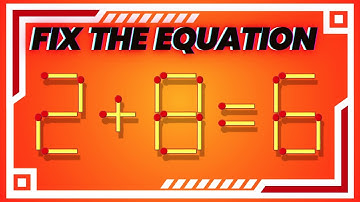 Fix the Equation by Moving ONE Stick!  Brain Teaser Challenge | IQ Test Challenge