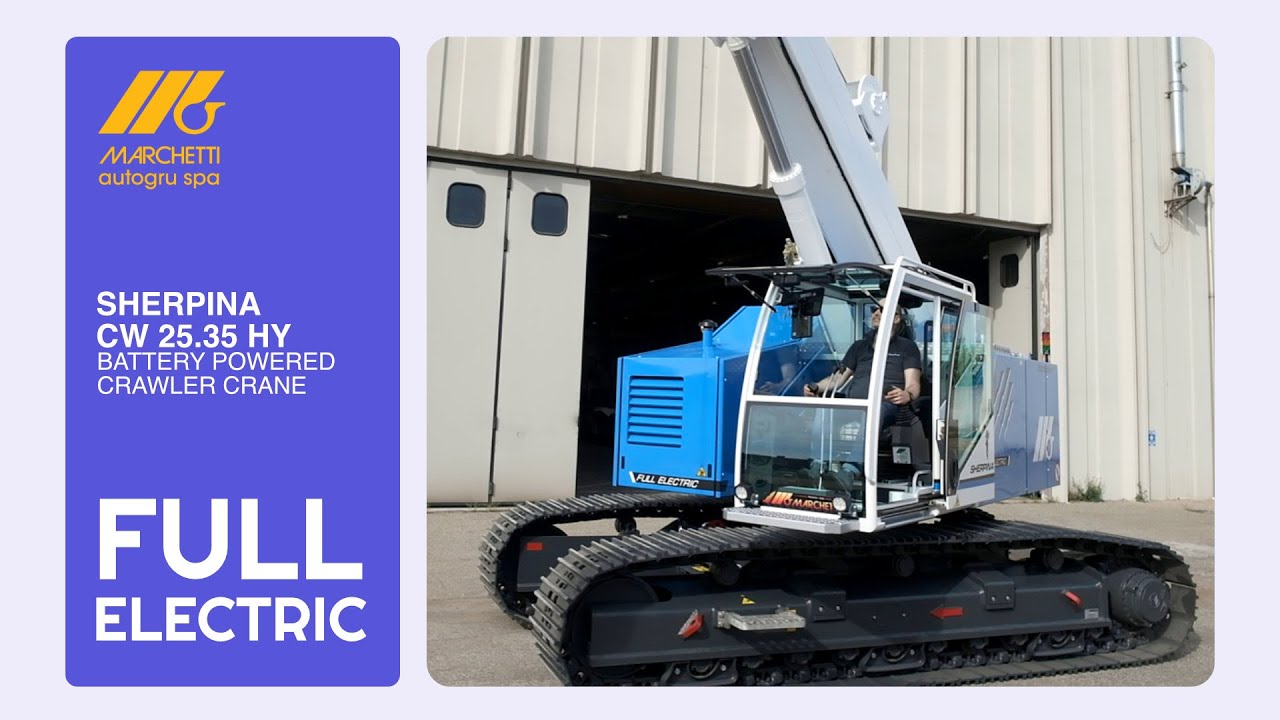 Аккумуляторный гусеничный кран Marchetti CW 25.35 HY грузоподъемностью 25 тонн
