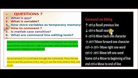 Entering commands and expressions in matlab basics . [Lecture-4/part-1/section-A]