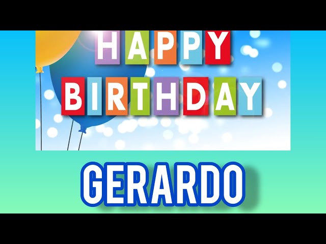 Buon compleanno Gerardo - tanti auguri a te!