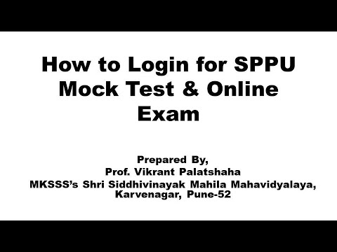 How to Login for SPPU Mock Test & Online Exam