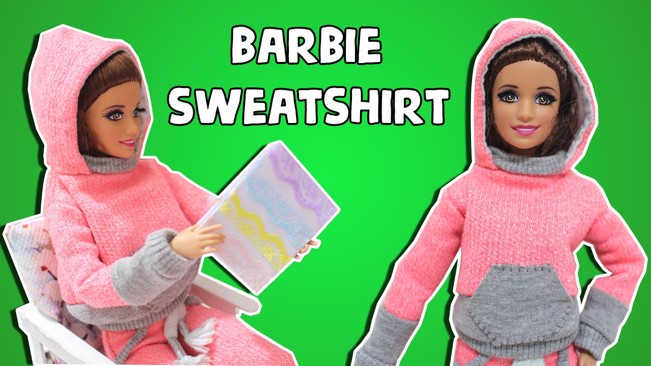 barbie sweatshirt yapimi diy barbie kiyafetleri eglenceli cocuk videosu barbie bebekler barbie barbie furniture