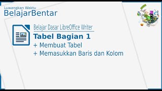 29. Belajar Dasar LibreOffice Writer Tabel Bagian 1 Membuat Tabel