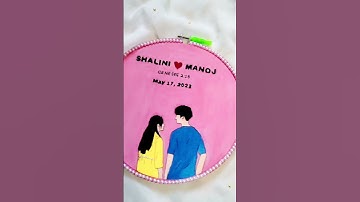 Couple Embroidery Wedding Hoop | Flower Embroidery | Embroidery Videos