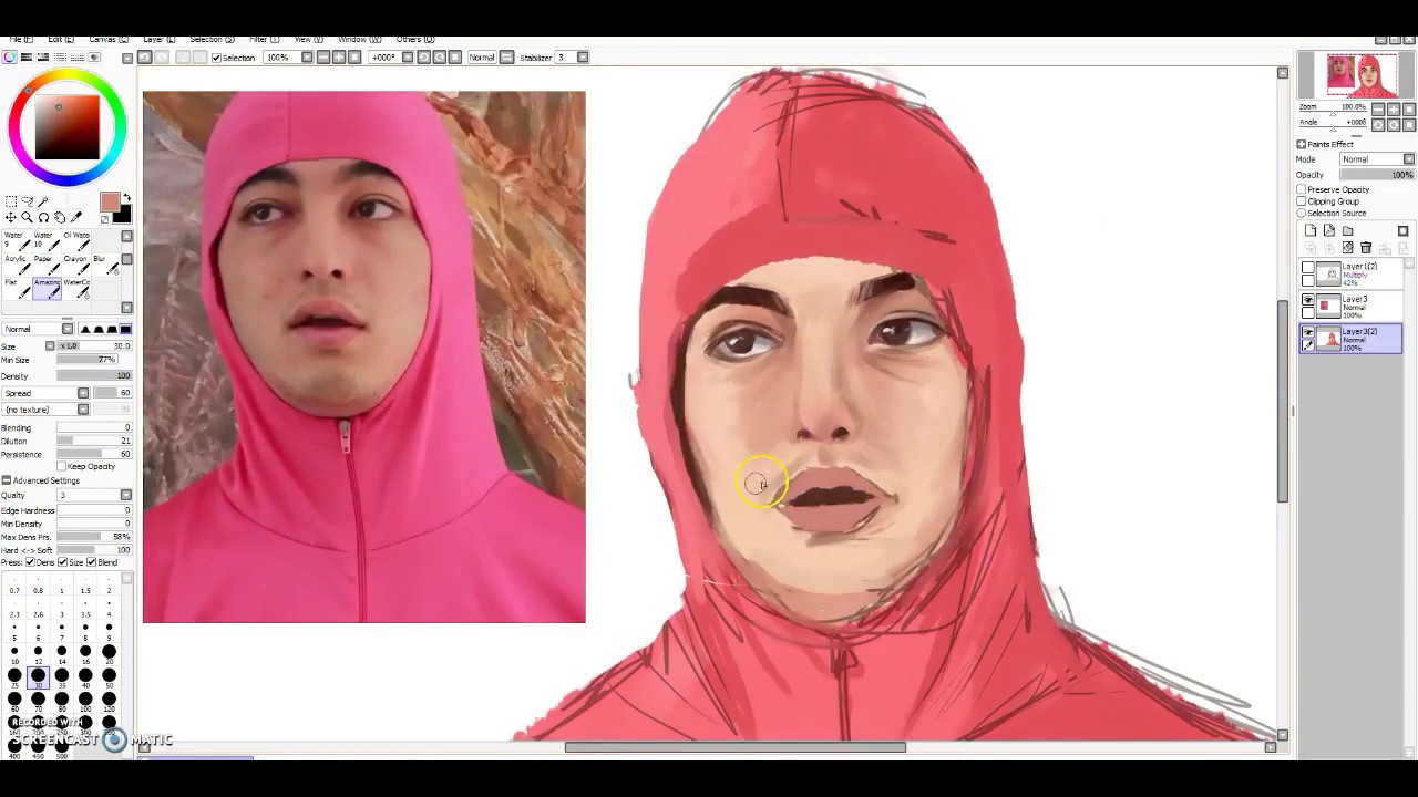 pink guy speedpaint - YouTube