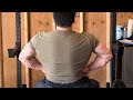 CUTTING DAY 2, back and biceps NATURAL bodybuilding home gym lift