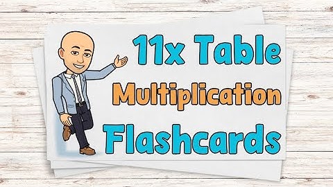11 Times Table Flashcards |  11x Multiplication Flash Cards | Ten Minute Teach