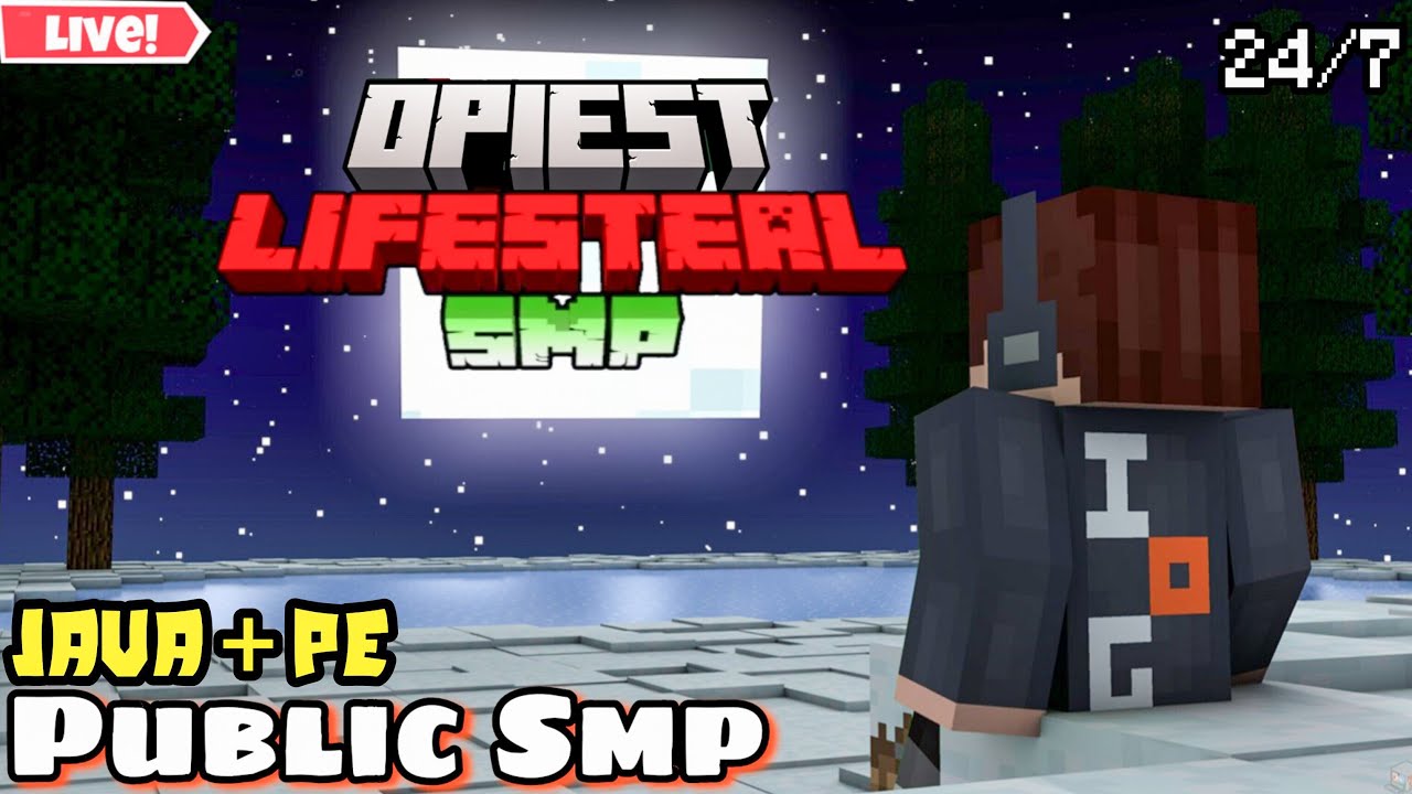 🔴 Minecraft Public Lifesteal Smp | Java + Pe | 24/7 | Anyone Can Join ...