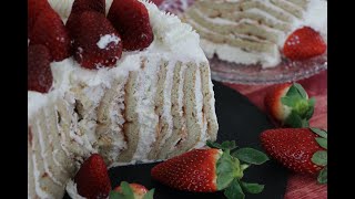 Valentine's Day Strawberry-Vertical Layer Cake!!