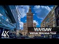 【4K 60fps】VIRTUAL WALKING TOUR: 🚶 «Warsaw - Poland 2021» 🎧 Binaural Sounds 📺 Ultra HD (2160p TV)
