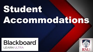 Student Accommodations