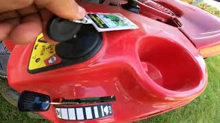 How To Start A Manual TB30R Troy Bilt Riding Lawn Mower
