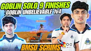 iQOOSouL Goblin Solo 9 Finishes in BMSD Scrims 🔥 Crazy 1v4 🚀 Goblin Godlin Mode ✅ Nakul Legit 😱 S8UL