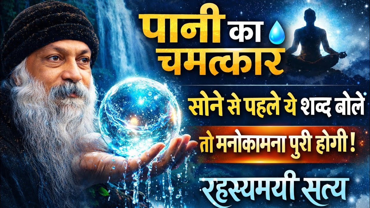 🔥पानी का चमत्कार 💧 | सोने से पहले ये शब्द बोल दिए तो मनोकामना अवश्य पूरी होगी | रहस्यमयी सत्य |#osho