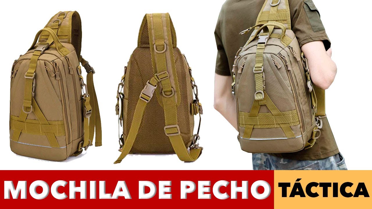 Tutor Acostumbrados a Probar Mochila Bolsa de Pecho Cruzada Táctica Militar - YouTube