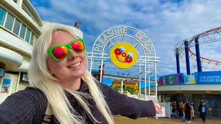 Blackpool Pleasure Beach! Fun Rides at Seaside Amusement Park | Wooden Coasters, Dark Rides & More!