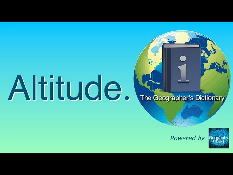 Altitude. The Geographer’s