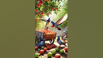 The apple tree of the farmer and the pigeon not bear apples #ai #pigeon #farmer #apple