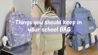 ✨Things you should keep in your school BAG ✨//#schoolbag #youtube #asthetic