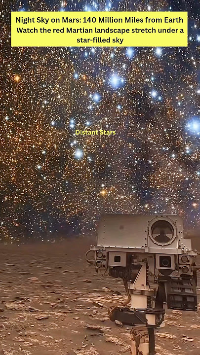 Mars Night Sky: 140 Million Miles Away from planet Earth 🌌🪐 #mars #marsnightsky