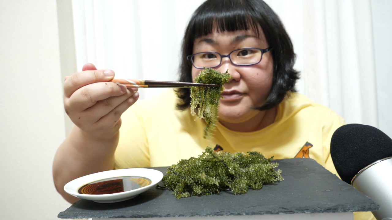 ASMR 咀嚼音 海ぶどう Sea grapes