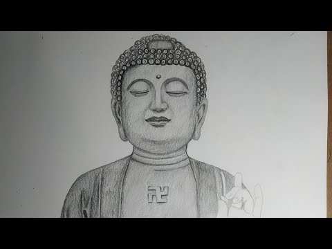 vẽ tranh phật bằng chì đơn giản (P1)./How to draw lord buddha easy pencil