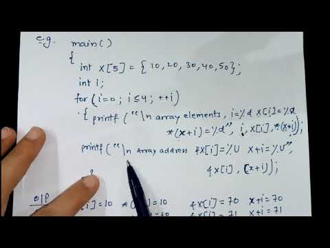 Pointers and one dimensional array