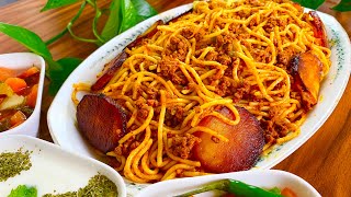 طرزتهیه ماکارانی با گوشت چرخ کرده  Spaghetti with minced meat Recipe