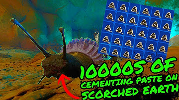 10000s of Cementing Paste on SCORCHED EARTH!! How to Tame Achatina on Scorched Earth ASA