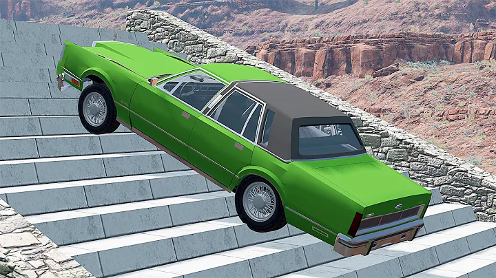 Mobil vs Stairs #4 - BeamNG Drive