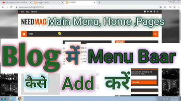 How to add Menu Bar in blogger template | Create menu bar, sub menu , pages tab , social links 2021