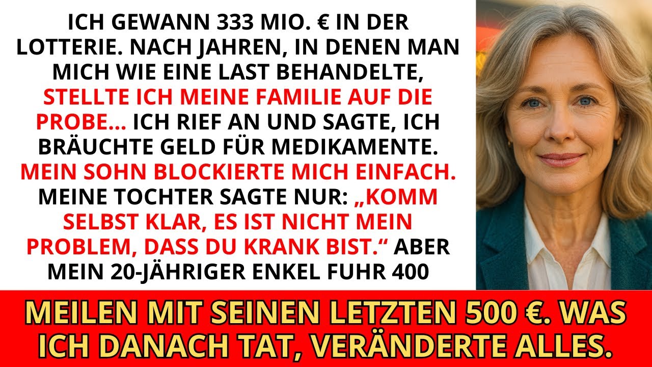 Ich gewann 333 Mio. € in der Lotterie und erzählte es niemandem — nur mein Enkel half, als ich vo...