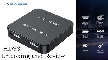 Acasis HD33 Video Capture Card Unboxing and Review [Tagalog]