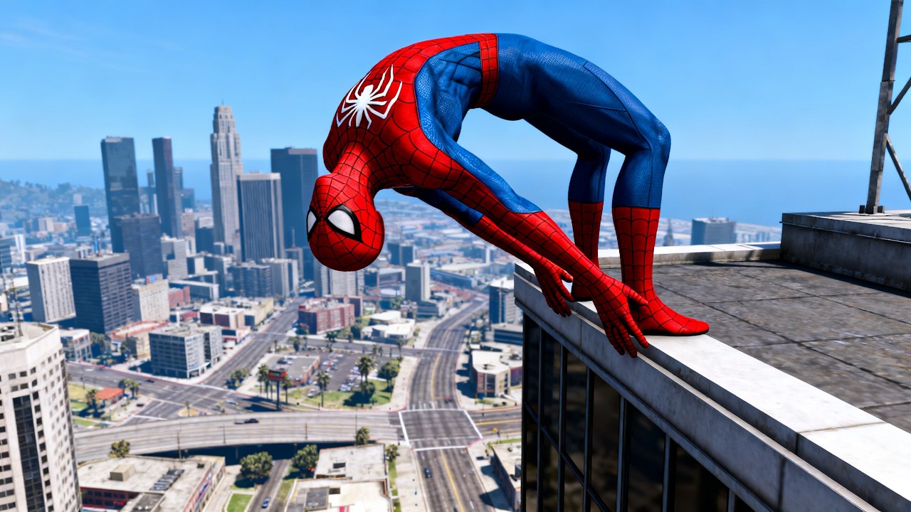 Spider-Man Breaks Physics in GTA 5 😱 | Wildest Stunts Ever Recorded  #42