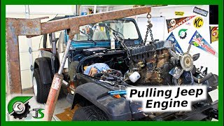 Jeep  Engine Removal: Engine Rebuild Part 1 - YouTube